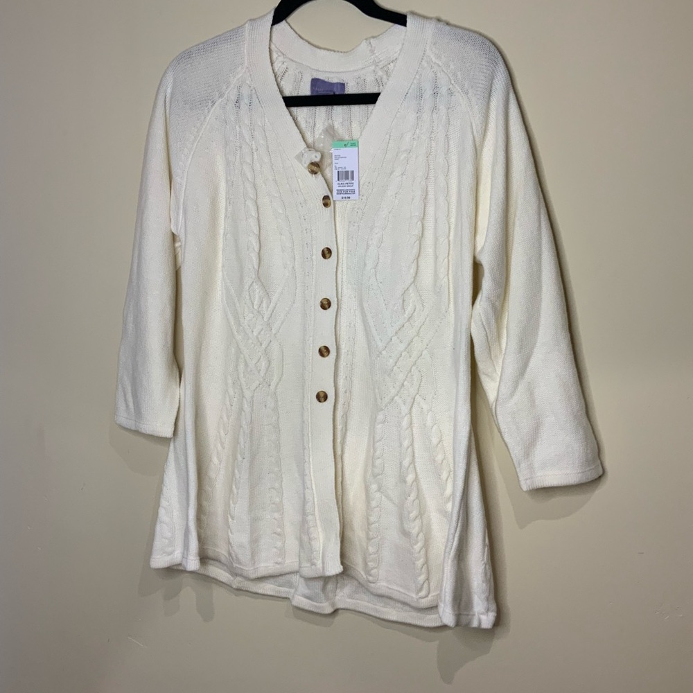 Button up sweater/cardigan Cream NWT